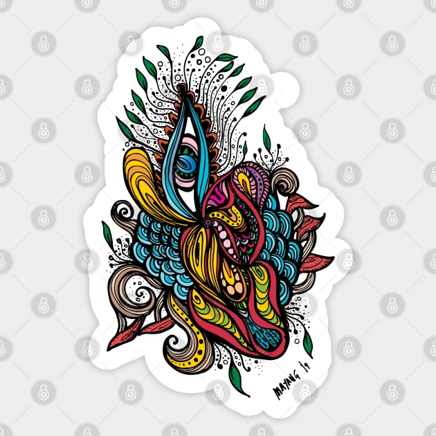 trippy blooming flower Sticker by asiancoffeegirl